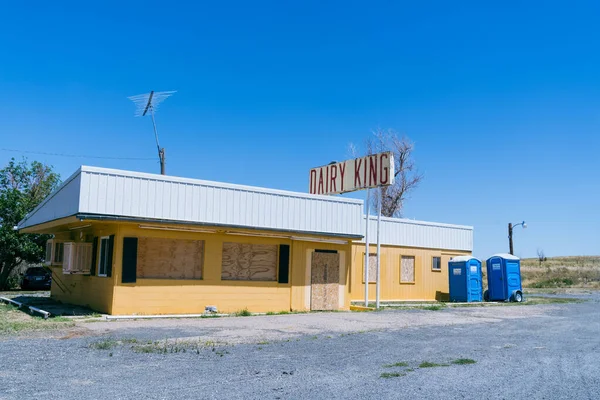 Last Chance Colorado Julio 2021 Abandonado Restaurante Dairy King Embarcado —  Fotos de Stock