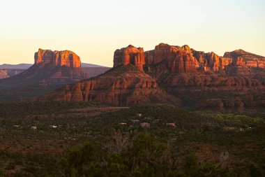 Beautiful Sedona Arizona at sunset, with Cathedral Rock in view