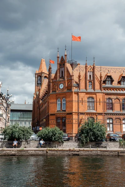 Architectuur Van Bydgoszcz Huizen Kerken Van Stad Polen Poolse Postkantoor — Stockfoto