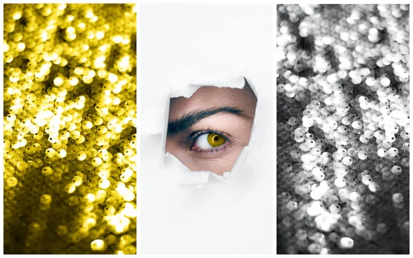 Ett Varierat Collage Från Ett Foto Modern Färgkombination Från 2021 — Stockfoto
