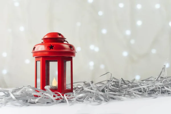 Fundo Natal Com Velas Ano Novo Cartão Postal Festivo — Fotografia de Stock