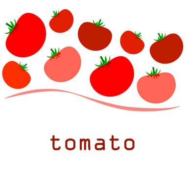 Domates. Taze sebze vektör arkaplanı