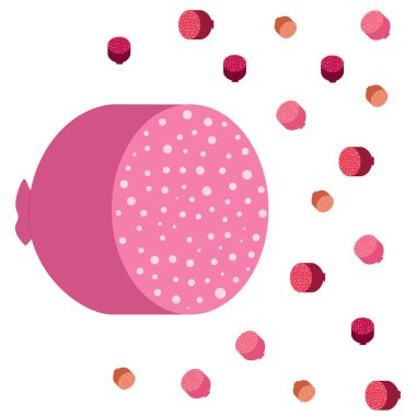 Sosisler, taze et ürünleri vektör arka planı