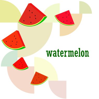 Karpuz. Banner sulu olgun karpuz dilimleri. Yaz zamanı..