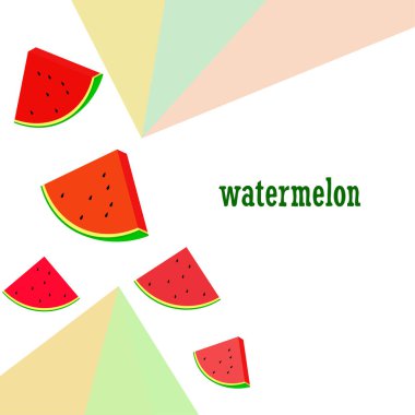 Karpuz. Banner sulu olgun karpuz dilimleri. Yaz zamanı..