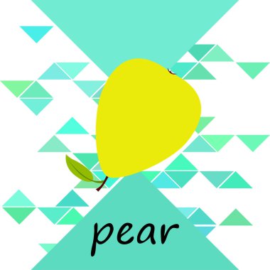 Armudun vektör çizimi. Taze karikatür organik meyve.