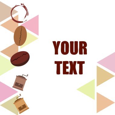 kahve illüstrasyonu, düz sanat vektörü arka planı