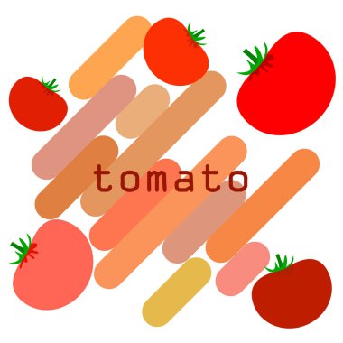 Domates. Taze sebze vektör arkaplanı