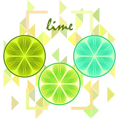 Vektör illüstrasyon, kireç arkaplanı.