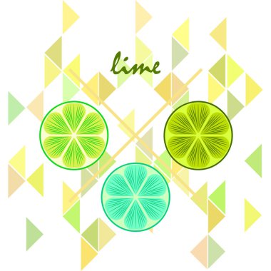 Vektör illüstrasyon, kireç arkaplanı.