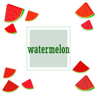 Karpuz. Banner sulu olgun karpuz dilimleri. Yaz zamanı..