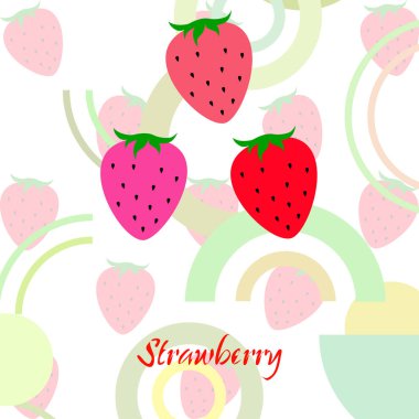 çilek vektör arkaplan, dijital duvar kağıdı