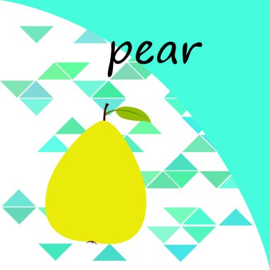 Armudun vektör çizimi. Taze karikatür organik meyve.