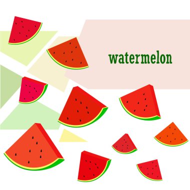 Karpuz. Banner sulu olgun karpuz dilimleri. Yaz zamanı..