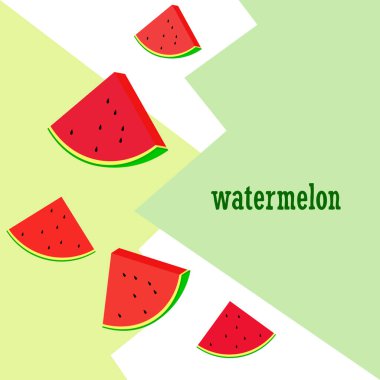 Karpuz. Banner sulu olgun karpuz dilimleri. Yaz zamanı..