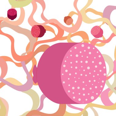 Sosisler, taze et ürünleri vektör arka planı