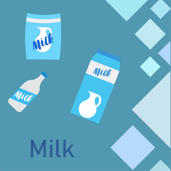Vector Illustration Milk Digital Wallpaper — Stock Vector