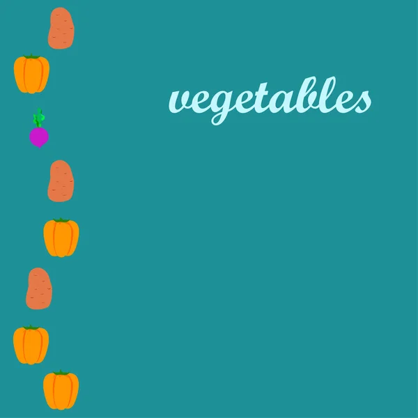 Cartel Verduras Orgánicas Ilustración Vectorial — Archivo Imágenes Vectoriales