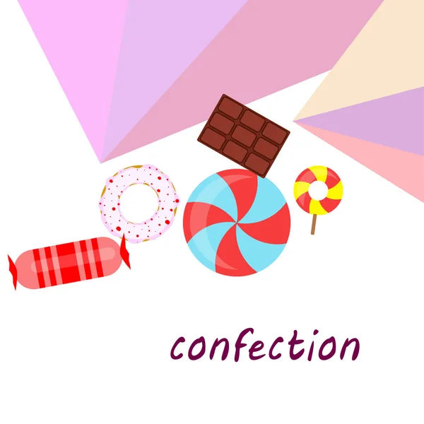 Kleurrijke Snoepjes Vector Illustratie Achtergrond — Stockvector