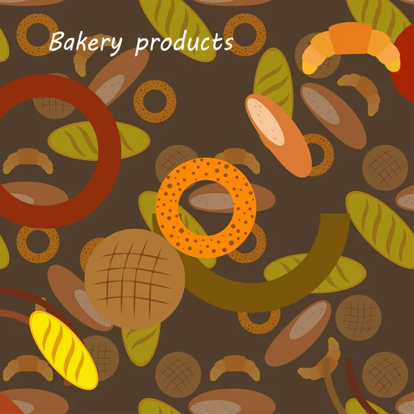 Varios Productos Panadería Ilustración Vectores — Vector de stock