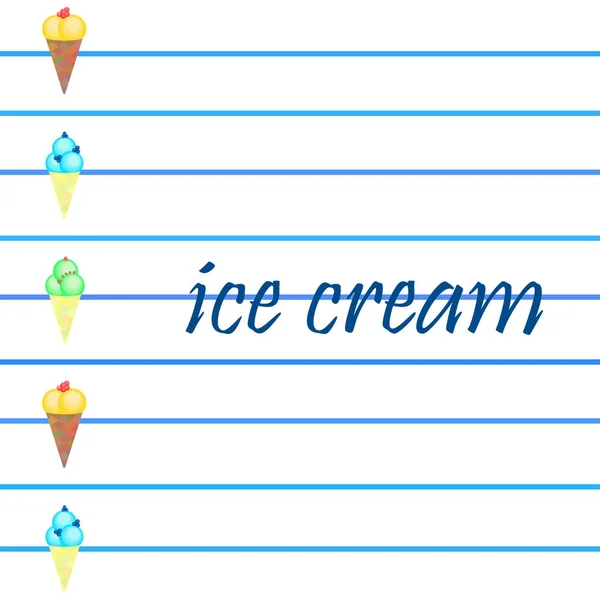 Ilustración Vectorial Fondo Helado — Archivo Imágenes Vectoriales