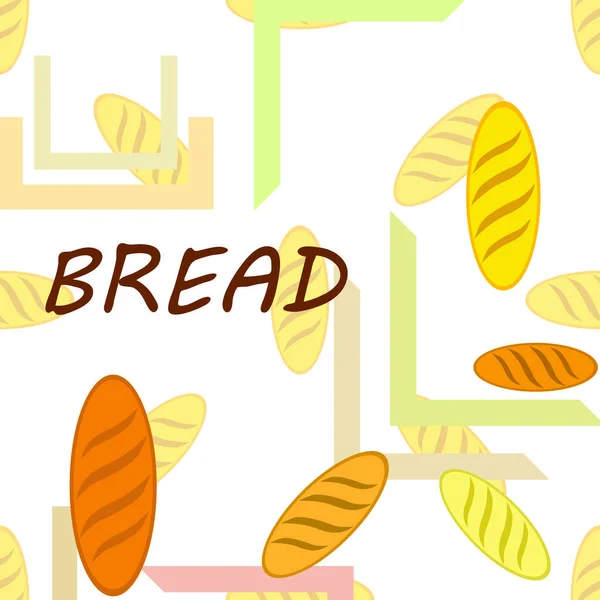 Bakery Background Bread Vector Illustration — Stock Vector