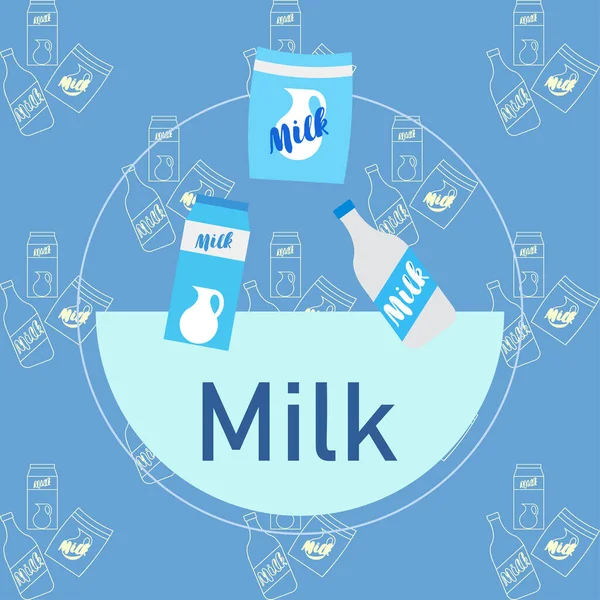Εικονογράφηση Διάνυσμα Γάλα Ψηφιακή Ταπετσαρία — Διανυσματικό Αρχείο