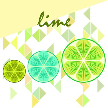 Vektör illüstrasyon, kireç arkaplanı.