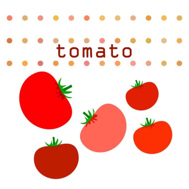 Domates. Taze sebze vektör arkaplanı