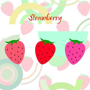 çilek vektör arkaplan, dijital duvar kağıdı