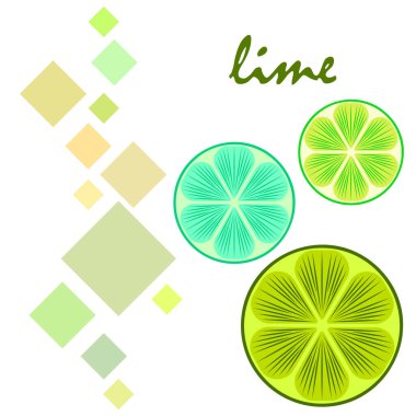 Vektör illüstrasyon, kireç arkaplanı.