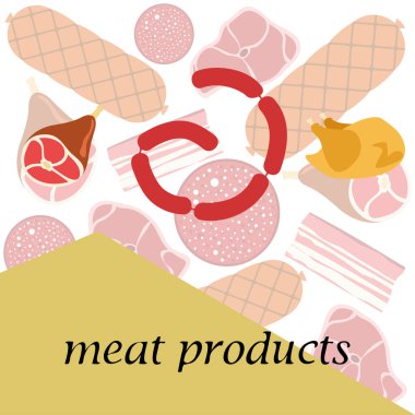 et ürünleri vektör arkaplanı, dijital duvar kağıdı