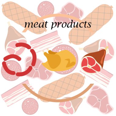 et ürünleri vektör arkaplanı, dijital duvar kağıdı