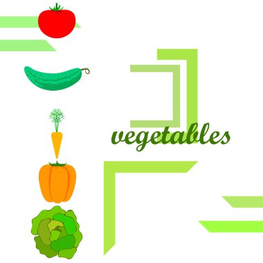 Organik sebzeler vektör illüstrasyon arka planı