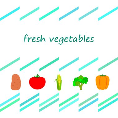 Organik gıda posteri. Sebze vektör arkaplanı.
