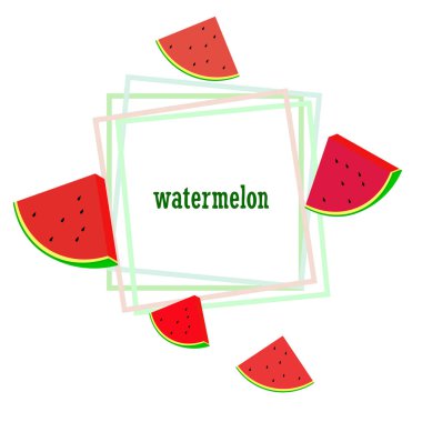 Karpuz. Banner sulu olgun karpuz dilimleri. Yaz zamanı..