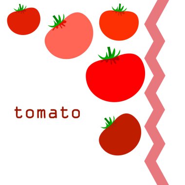 Domates. Taze sebzeler. Organik gıda vektörü arka planı