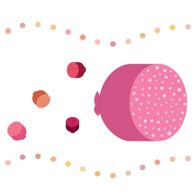 Sosisler, taze et ürünleri vektör arka planı