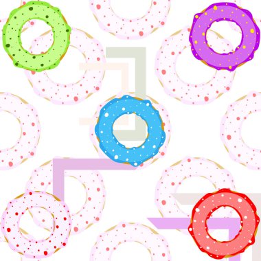 Renkli jöleli çörekler. Vektör arkaplanı.