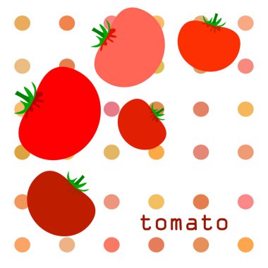 Domates. Taze sebze vektör arkaplanı