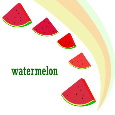 Karpuz. Banner sulu olgun karpuz dilimleri. Yaz zamanı..