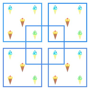 Vektör illüstrasyonu, dondurma arkaplanı.