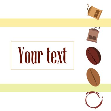 kahve illüstrasyonu, düz sanat vektörü arka planı