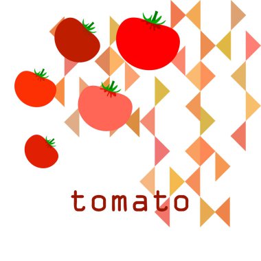 Domates. Taze sebze vektör arkaplanı