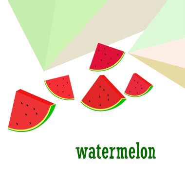 Karpuz. Banner sulu olgun karpuz dilimleri. Yaz zamanı..