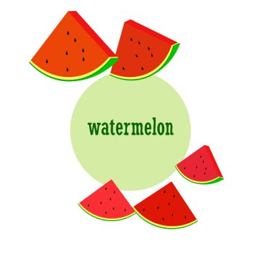 Karpuz. Banner sulu olgun karpuz dilimleri. Yaz zamanı..