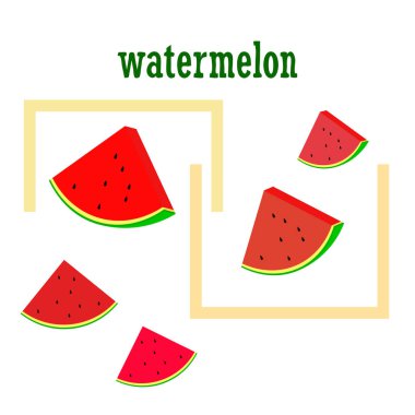 Karpuz. Banner sulu olgun karpuz dilimleri. Yaz zamanı..