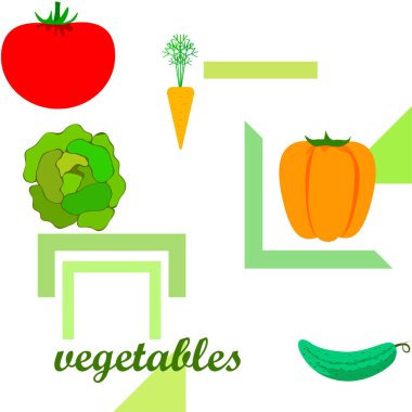 Organik sebzeler vektör illüstrasyon arka planı