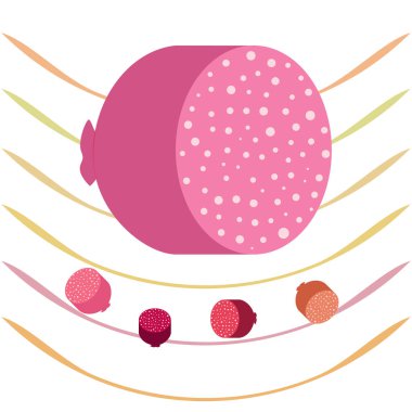 Sosisler, taze et ürünleri vektör arka planı