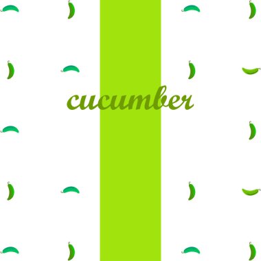 Taze salatalık, çiftçi pazarı tasarımı. Vektör arkaplanı.